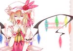  blonde_hair bow cover cover_page flandre_scarlet flower hat hat_bow hat_flower kinsenka petals red_eyes rose solo touhou wings 
