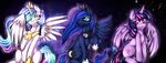  equine female friendship_is_magic group horn horse mammal miss-mixi my_little_pony pony princess_celestia_(mlp) princess_luna_(mlp) smile twilight_sparkle_(mlp) winged_unicorn wings 