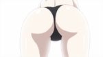  1girl animated animated_gif ass back black_panties breasts large_breasts lipstick makeup panties queen&#039;s_blade queen's_blade shizuka_(queen&#039;s_blade) shizuka_(queen's_blade) solo topless underwear white_hair 