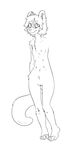  anthro black_and_white breasts female fur hair line_art mammal marten monochrome multi_breast multi_nipple mustelid nude pine_marten plain_background pussy short_hair six_breasts six_nipples sneezycampfire solo standing unfinished white_background work_in_progress 