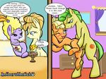  adultery against_wall anibaruthecat applejack_(mlp) aunt_orange_(mlp) blonde_hair blue_eyes blush comic cub cum cum_in_pussy cum_inside cutie_mark dialog english_text equine erection eyes_closed female freckles friendship_is_magic from_behind fur green_eyes green_hair group hair holding horse incest inside male mammal my_little_pony necklace nude orange_fur penetration penis pony pussy sex smile standing straight text uncle_orange_(mlp) vaginal vaginal_penetration yellow_fur young 