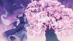  cherry_blossoms from_behind hat irigoma_(jikabi_baisen) japanese_clothes pink_hair saigyou_ayakashi saigyouji_yuyuko short_hair solo touhou tree 