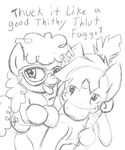  english_text equine erection eyewear fellatio friendship_is_magic gay glasses horse horsecock male mammal muhart my_little_pony oral oral_sex penis pony poprocks sex snails_(mlp) text twist_(mlp) young 