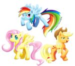  applejack_(mlp) blue_eyes equine fluttershy_(mlp) friendship_is_magic hair horse invalid_tag my_little_pony pink_hair pony rainbow_dash_(mlp) wings 