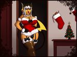  anthro bell big_breasts black_nose blue_eyes bow breasts bulge christmas christmas_tree cleavage clothed clothing collar dickgirl dress gloves hair holidays inside intersex lips long_hair looking_at_viewer mistletoe nintendo panties pok&eacute;mon pok&eacute;morph raichu skimpy smile solo standing stockings syrae-universe thick_thighs thighs tree underwear video_games voluptuous white_hair wide_hips yellow_skin 