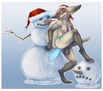  anal anal_penetration anthro balls barefoot blue_fur blue_penis breasts brown_hair butt canine carrot christmas claws dickgirl digitigrade erection eretion fennec fox from_behind fur grey_fur hair happy hat headgear holidays ice inanimate intersex long_hair looking_back looking_down male mammal nipples nude orange_eyes orange_fur original_character outside pawpads paws penetration penis pink_penis purple_fur raised_leg sex shadow shiny smile snow snowman stick toe_claws tongue tongue_out vegetable wood yaroul 