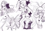  4girls aerie_(bravely_default) animal_ears bottomless bravely_default:_flying_fairy bravely_default_(series) bravely_second:_end_layer breasts bunny_ears censored character_request collage fairy_wings hat hetero large_penis magnolia_arch medium_breasts mini_hat mini_top_hat minigirl monochrome multiple_girls nipples penis pointless_censoring sho-n-d size_difference skirt skirt_lift spread_legs spreader_bar top_hat wings 