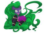  absurd_res alpha_channel costume equine female friendship_is_magic green_eyes green_hair hair hi_res horse long_hair looking_at_viewer lying mammal mane-iac_(mlp) my_little_pony mylittlesheepy plain_background pony red_eyes skinsuit solo tentacles transparent_background 