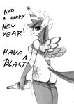  anthro anthrofied black_and_white blush bottle breasts bubble bubbles butt clothing cutie_mark dialog drink drunk english_text equine female foxinshadow friendship_is_magic greyscale hair horse legwear looking_at_viewer looking_back mammal monochrome my_little_pony nipples pegasus pony shirt stockings text twilight_sparkle_(mlp) wings zero-sum 