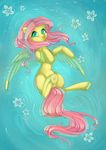  blue_eyes equine female floating flower fluttershy_(mlp) friendship_is_magic hair horse looking_at_viewer lying mammal misukitty my_little_pony pegasus pink_hair pony solo water wings 