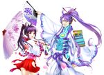  fan kamui_gakuko kamui_gakupo ohse petals purple_hair umbrella vocaloid 