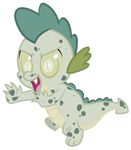  claws dragon fangs friendship_is_magic green_eyes green_spines grimdark my_little_pony scales scalie spike_(mlp) undead zombie 