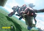  bad_pixiv_id beam_rifle cannon claws day energy_gun field from_behind grass gun helcat machine_gun mecha mountain no_humans panther running sky tail weapon yam2 zoids 