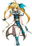  blonde_hair cosplay fate_testarossa guilty_gear ky_kiske ky_kiske_(cosplay) long_hair lyrical_nanoha mahou_shoujo_lyrical_nanoha red_eyes solo tabard thighhighs twintails very_long_hair 