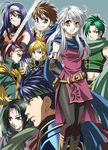  6+boys artist_request bare_shoulders belt black_hair blue_eyes blue_hair blue_scarf brown_hair cape dress edward_(fire_emblem) fire_emblem fire_emblem:_akatsuki_no_megami gloves green_eyes green_hair green_scarf hair_ribbon half_updo ike leonardo_(fire_emblem) long_hair micaiah multiple_boys multiple_girls one_eye_closed orange_scarf pantyhose red_eyes red_hair ribbon scarf shinon_(fire_emblem) side_slit silver_hair sleeveless sleeveless_dress smile solo_focus soren sothe sword wayu_(fire_emblem) weapon yellow_eyes 