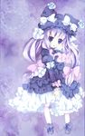  :o bad_id bad_pixiv_id child copyright_request dress frills hat maruki_(punchiki) purple_eyes purple_hair ribbon solo 