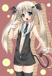  blonde_hair blue_eyes demon fang little_busters! long_hair masayu navel noumi_kudryavka solo tail thighhighs twintails wrist_cuffs 