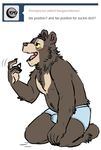  bear blush briefs bulge english_text inviting kneeling male mammal sloth_bear text tumblr underwear willy_(artdecade) 