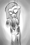  bdsm blood bondage bound dead_eyes death equine fearingfun female friendship_is_magic gore hanging horse mammal monochrome my_little_pony pain pinkie_pie_(mlp) pony pussy rope solo torture whip_marks 