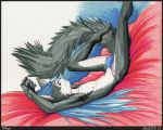  2007 blue_eyes feline looking_at_viewer male mammal minyu navel nipples shiuk solo 