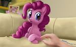  deathpwny disembodied_hand equine female feral friendship_is_magic fur fuzzy hair hi_res horse human inside looking_at_viewer lying mammal meme my_little_pony photo pink_fur pink_hair pinkie_pie_(mlp) pony sofa 