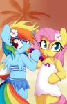  artist blue_eyes blue_fur equine female fluttershy_(mlp) friendship_is_magic fur hair horse multi-colored_hair my_little_pony pegasus pink_hair pony rainbow_dash_(mlp) rainbow_hair tagme unknown_artist wings yellow_fur 