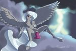  anthro breasts equine female friendship_is_magic horse mammal my_little_pony nipples open_mouth original_character pegasus pony pussy solo stormfront twotail813 wings 