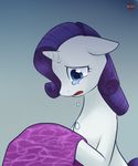  blue_eyes crying equine fabric female friendship_is_magic fur hair horn horse mammal my_little_pony norang94 pony purple_hair rarity_(mlp) solo unicorn white_fur 