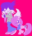  anthro blue_eyes canine cutie_mark equine feral friendship_is_magic fur hair horny horse in-heat ms_paint my_little_pony nuzzling pink_fur pink_hair pinkie_pie_(mlp) pony rabbit-bulldog surprise 