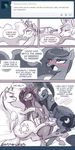  blush changeling comic crown cutie_mark drunk english_text equine eyes_closed female friendship_is_magic helmet horn horse invalid_tag john_joseco mammal monochrome my_little_pony nightmare_moon_(mlp) pony princess_celestia_(mlp) princess_luna_(mlp) queen_chrysalis_(mlp) text tiara winged_unicorn wings 