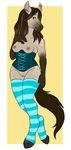  breasts corset ear_piercing equine eris female galaxy-kat horse legwear lingerie mammal marefurryfan nipples nude one_eye piercing pinup pose pussy simple_background solo stockings 