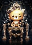  ape beverage cgi champagne crown curtains feline food gold halo halo_(series) king lion mammal master_chief nik_ainley phone primate royal royalty scepter smirk throne video_games 