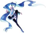  aqua_eyes aqua_hair detached_sleeves full_body hatsune_miku long_hair necktie osamu_(jagabata) skirt solo thighhighs transparent_background twintails very_long_hair vocaloid zettai_ryouiki 