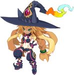  bizzare breasts cleavage clothed clothing disgaea fangs female fox_ears hat hybrid low_res magic_user metallia metallica nis nockers sharp_teeth teeth whitch witch 