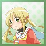  blonde_hair green_eyes hayate_no_gotoku! long_hair pioro sanzen'in_nagi school_uniform serafuku smile twintails 