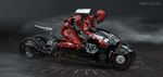  android cgi futuristic luigi_memola machine mechanical metallic motorcycle robot 