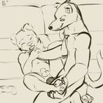  anal anal_penetration balls brothers canine choking complication_5 crying cub dog duo forced gay incest male mammal penetration penis rape sex sibling sketch young 