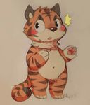  blush cub cute feline huiro male mammal neck_tuft solo tiger young 