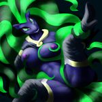  anthro anthrofied boots breasts clothing equine female friendship_is_magic green_eyes green_hair hair heels high_heels horse legs_up long_hair mammal mane-iac_(mlp) my_little_pony navel nipples nude pony shoes solo tentacles thigh_boots thigh_high_boots zoomerboomerz 