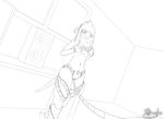  anthro bdsm belt black_and_white breast_grab breasts desk dutch_angle female first_person_view gloves hair inside long_hair long_tail looking_at_viewer metal monochrome monster nude outline partially_clothed petresko room rope sepilian smirk solo speaker spikes viewer window 