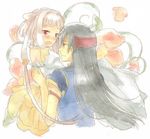  1girl albino artist_request black_hair blush bride carrying code_geass dress happy li_xingke long_hair red_eyes tianzi wedding_dress white_hair 