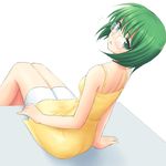  atsukan copyright_request glasses green_eyes green_hair looking_back solo 