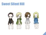  azu_vio barefoot blonde_hair brown_hair chibi genderswap genderswap_(mtf) harry_mason henry_townshend james_sunderland multiple_girls no_pants parody silent_hill silent_hill_1 silent_hill_2 silent_hill_4 sweet_snake walter_sullivan 