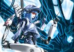  kawashiro_nitori mechanical_arm power_armor science_fiction solo touhou tsurukame two_side_up 