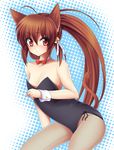  animal_ears cat_ears fishnet_pantyhose fishnets kittysuit little_busters! masayu natsume_rin pantyhose solo 