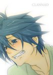  bad_id bad_pixiv_id blue_eyes blue_hair clannad male_focus okazaki_tomoya solo tears tsukimushi 