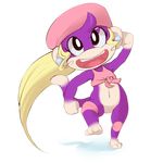  blonde_hair dixie_kong ear_piercing female fusion hair hat mammal monkey piercing ponytail primate shantae shantae_(series) unknown_artist 