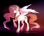  antiander cutie_mark equine feathers female feral friendship_is_magic fur hair hooves horn horse looking_at_viewer mammal my_little_pony necklace pony princess_celestia_(mlp) princess_molestia_(mlp) red_eyes red_hair smile solo white_feathers white_fur winged_unicorn wings 