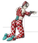  balls butt jojo&#039;s_bizarre_adventure jojo's_bizarre_adventure king_crimson klink klink_(artist) kneeling male solo standing 