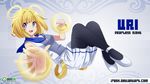  black_legwear blonde_hair fearless_night halo irask pantyhose purple_eyes sailor_collar short_hair skirt uri_(fearless_night) watermark web_address 